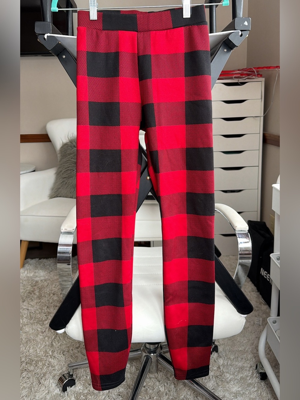 No boundaries fleece lined buffalo plaid leggings